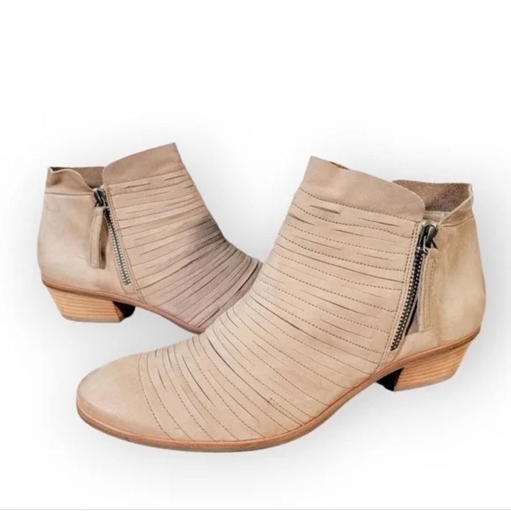 Paul Green Women's Shasta Sliced Nubuck Leather Mid Heel Boots Size UK 4.5